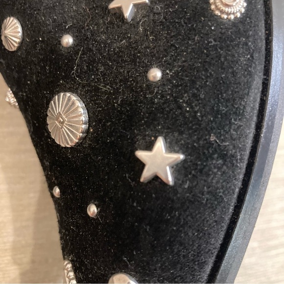 BCBGENERATION Sz 7  Nikkola Slip On Metal Studs Suede Slip On Pointy Toe Shoes - Picture 9 of 16